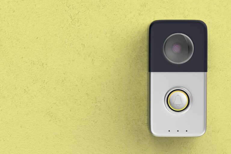 best video doorbells without subscription in yellow wall