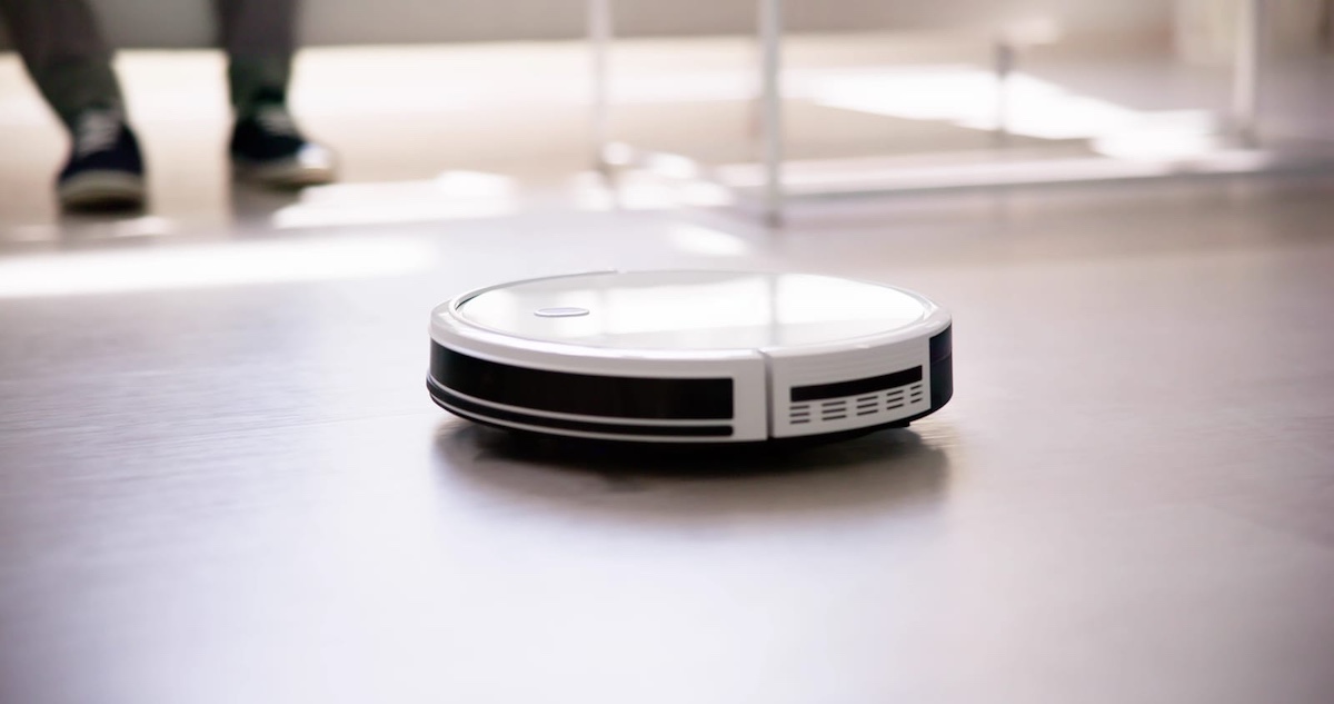 home robot cleaner doing housework