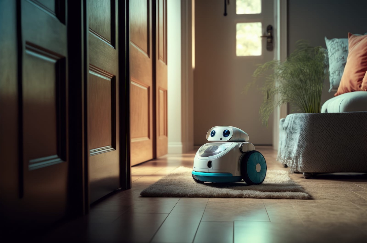 robot in a living room