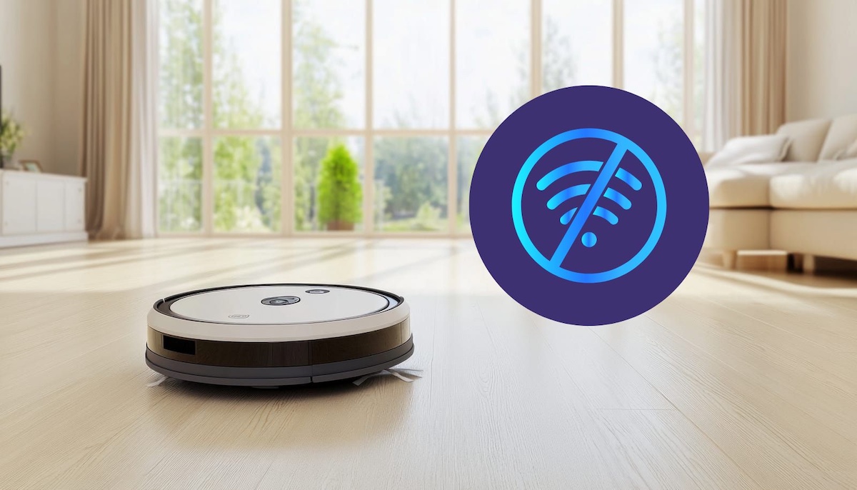 white robot vacuum without internet cleaning modern living room floor