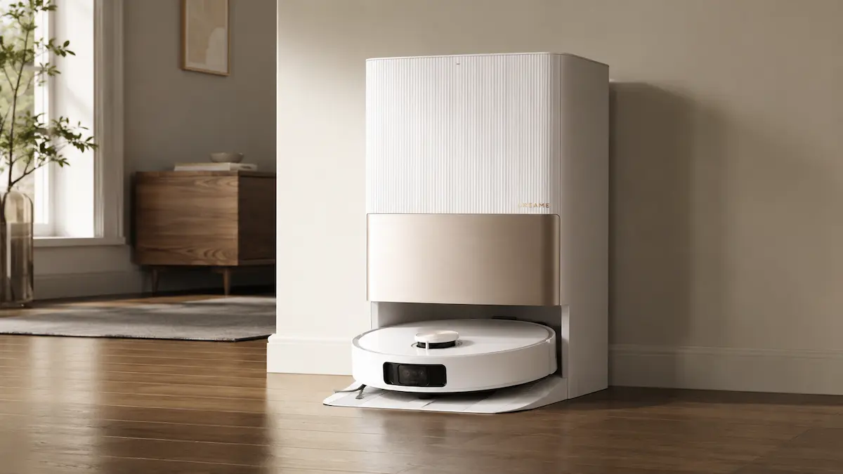 dreame x40 ultra in a clean living room