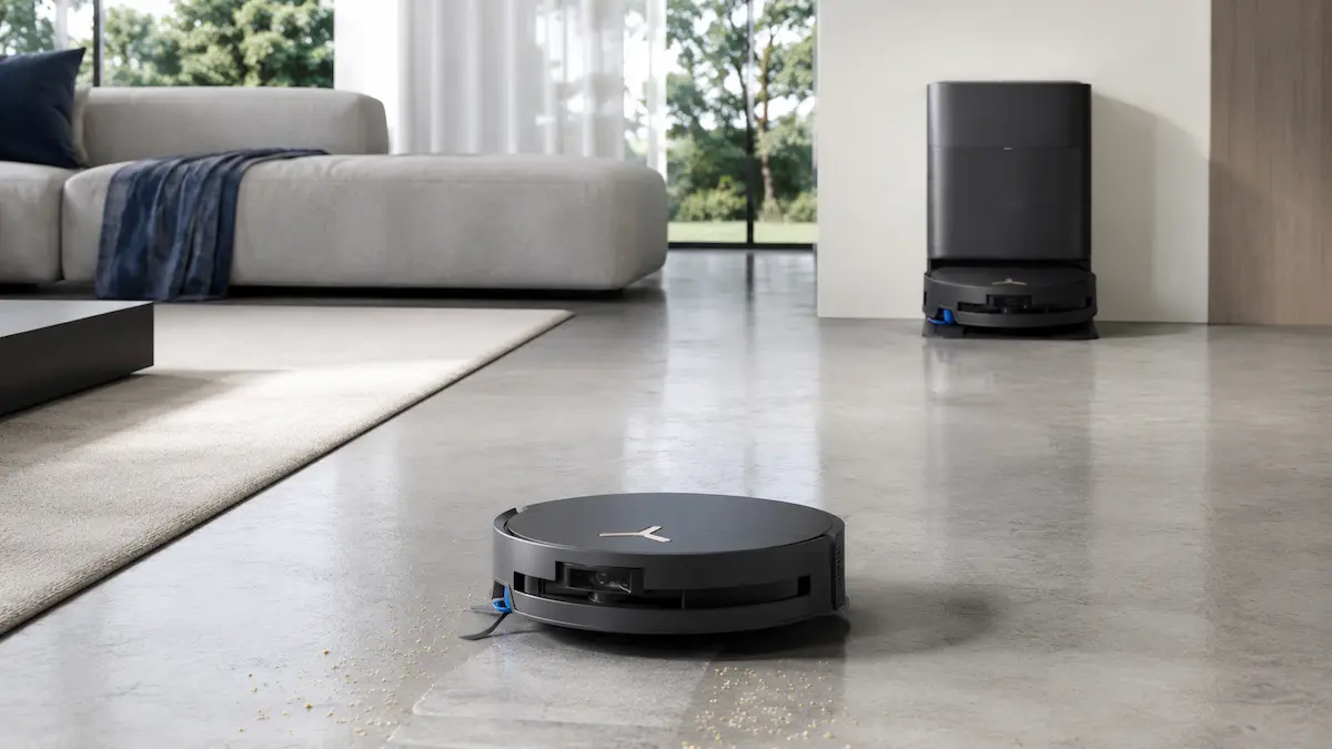Ecovacs Deebot X9 Pro Omni cleaning an hard floor